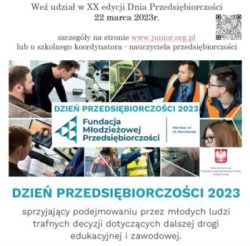 WEŹ UDZIAŁ W PROGRAMIE “DZIEŃ PRZEDSIĘBIORCZOŚCI”!